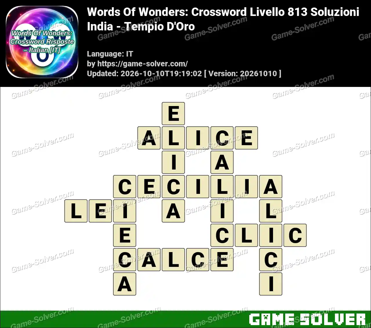 Words Of Wonders: Crossword Livello 813 Soluzioni – India – Tempio D’Oro